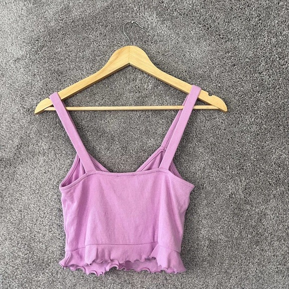 Abound Shirt Womens Medium Purple Sleeveless Drawstring Crop Top NWOT - Picture 2 of 7